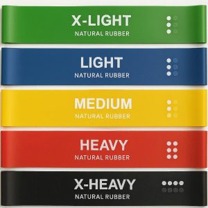 25 Natural Rubber Resistance Bands Set 5 Levels